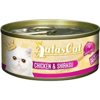 Aatas Cat Canned Food Creamy Chicken And Shirasu 80g