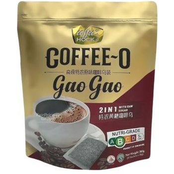 Coffee Hock 2 in 1 Instant Coffee-O Bags Gao Gao - Raw Sugar (15x20g)
