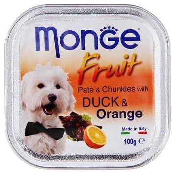 Monge Fruit Dog Wet Food Duck Orange 100g