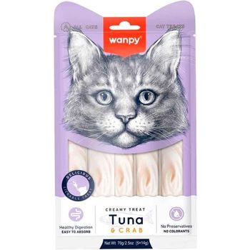 Wanpy Tuna and Crab Liquid Cat Treat 5 x 14g