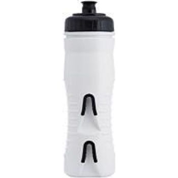 Fabric Cageless Insulated Water Bottle White Black 525ml