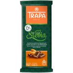 Trapa Milk Chocolate with Almond and Stevia 75g