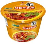 Unif Bowl Instant Noodles Artificial Spicy Beef Flavor 110g