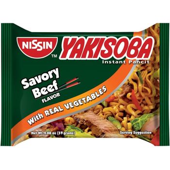 Nissin Yakisoba Savory Beef Instant Pancit 59g