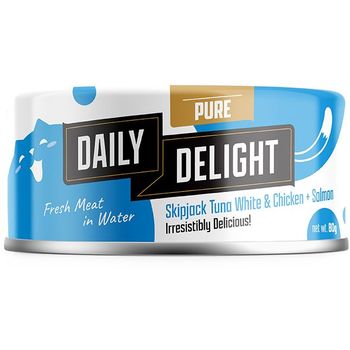 Daily Delight Salmon Pure Can Cat Food 80g x 48