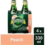 Perrier Sparkling Mineral Bottle Water Peach 4 x 330ml