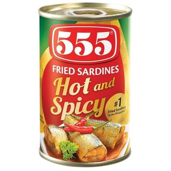 555 Hot And Spicy Fried Sardines 155g