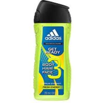 Adidas Get Ready Shower Gel 3in1 Sparkling Fresh Citrus Fragrance For Body Hair Face Phfriendly 250ml