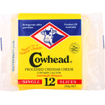Cowhead Slice Cheddar Cheese 12s 250g