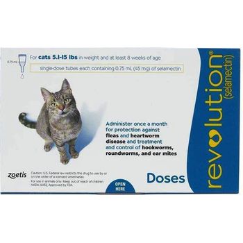 Revolution Spot-On for Cats 5.1 - 15lb (Blue) 3pc