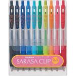 Zebra Sarasa Clip 0.5mm Gel Pen Set of 10 Colors 69g