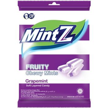 Mintz Chewy Candy Grape Mint 115g