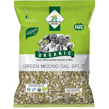 24 Mantra Organic Green Moong Dal Split 1kg