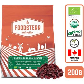 Foodsterr Organic Dried Cranberries 200g