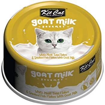 Kit Cat Goat Milk Gourmet Tuna And Smoked Fish Flakes 70g