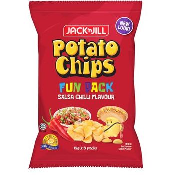 Jack 'n Jill Potato Chips Fun Pack - Salsa Chili (8 x 15g)