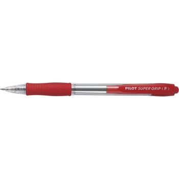 Pilot Writing Ballpoint Pen Pilot Super Grip Retractable Tip Fine Red