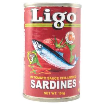 Ligo Sardines In Tomato Sauce Chili Easy-Open Can 180g
