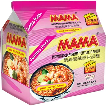 Mama Instant Noodles Shrimp Tom Yum Jumbo 5 x 90g