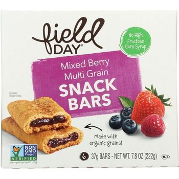 Field Day Snack Bars Organic Multigrain Filled Tangy Mixed Berry 222g