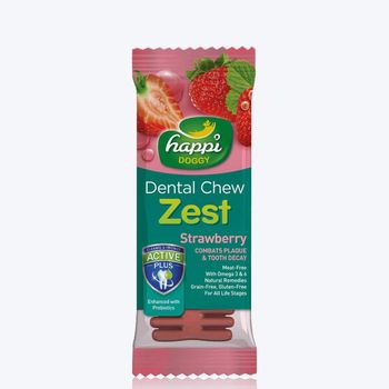 Happi Doggy Dental Chew Zest Strawberry 4 25g