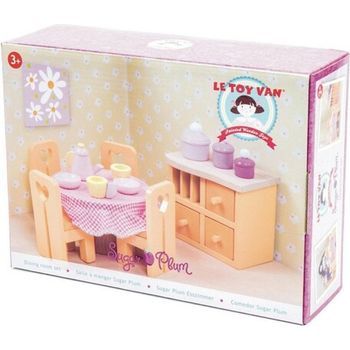 Le Toy Van Wooden Sugarplum Dining Room Dolls House Accessories Play Set Suitable For Ages 3+ me049
