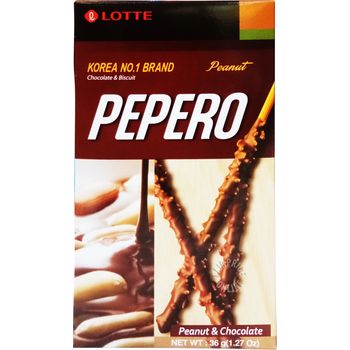 Lotte Pepero Stick Biscuits Peanut Chocolate