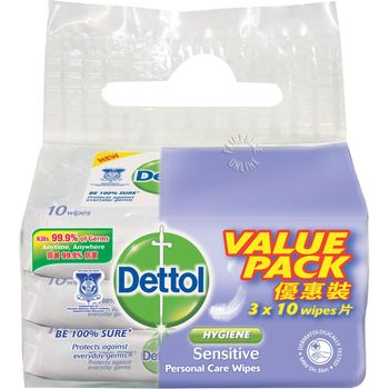 Dettol Antibacterial Personal Wet Wipes Sensitive Hand Wash