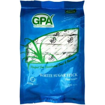 Gpa Sugar 100 Natural White Sugar Sticks 4g X 100s