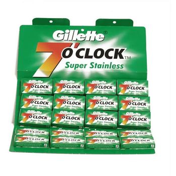 Gillette 7 O'Clock Super Stainless Double Edge Blades 100 Blades