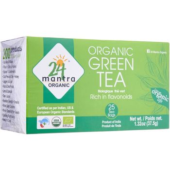 24 Mantra Organic Green Tea Bags 37.5g