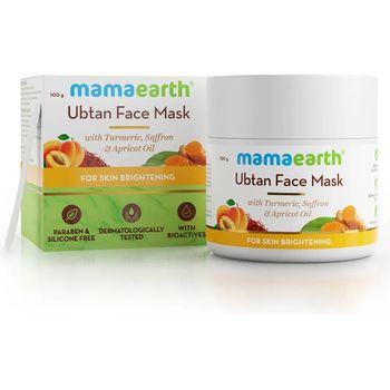 Mamaearth Ubtan Face Pack Mask for Fairness Tanning and Glowing Skin with Saffron 100ml