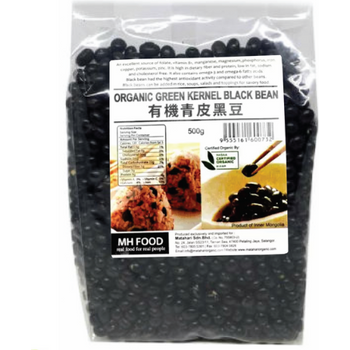 MH Food Organic Green Kernel Black Bean 500g