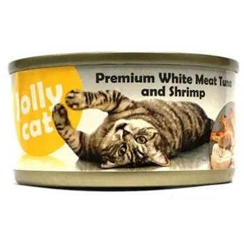 Jolly Cat Canned Food Premium White Meat Tuna & Shrimp 80g
