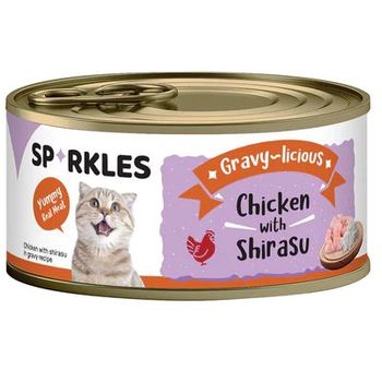 Sparkles Cat Gravy-licious Chicken with Shirasu 80g