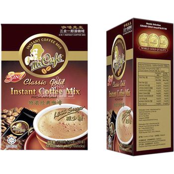 Mr Cafe Classic Gold Instant Coffee Mix 3in1 With Less Sugar 24s 25g