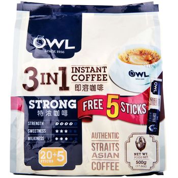 Owl 3 In 1 Instant Coffee Strong 25 x 20g