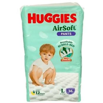 HUGGIES AIRSOFT L BABY DIAPER PANTS 9-14KG