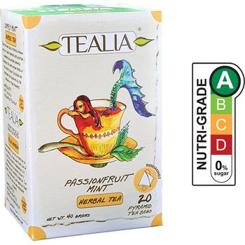 Tealia Passionfruit Mint (Pyramid Infusion Bags) 40gm