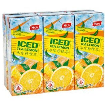 Yeo's Iced Tea Lemon 6 Sachets 250ml