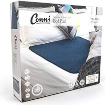 Conni Reusable Bed Pads without Tuck Ins Teal Blue