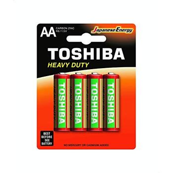 Toshiba Heavy Duty AA Carbon Zinc Batteries 4 Pieces 1.5v