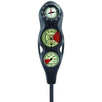 Scubapro 3-Gauge in-Line Diving Console with FS-1.5 Compass PGPSI DGFT