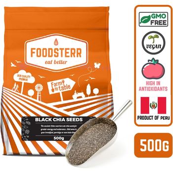 Foodsterr Black Chia Seeds 500g