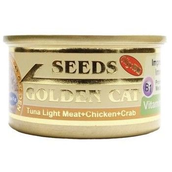 Seeds Golden Cat Canned Food Tuna Light Meat Chicken And Crab 80g