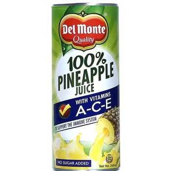 Del Monte 100% Pineapple Juice with Vitamins ACE 240ml