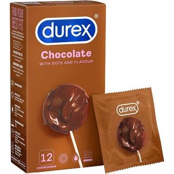 Durex Chocolate Condom with Dots and Flavour 12 Sachets