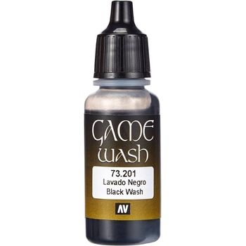 Vallejo Game Color Black Wash Artist Inks 17ml