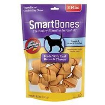 Smartbones Mini Chews With Bacon And Cheese 8 Count Rawhidefree Chews For Dogs