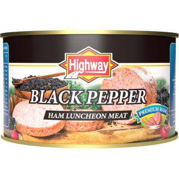 Highway Ham Luncheon Meat Black Pepper 397g